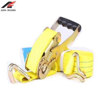 Heavy Duty Cargo Lashing Belts winch ratchet tie down straps with hook tamer