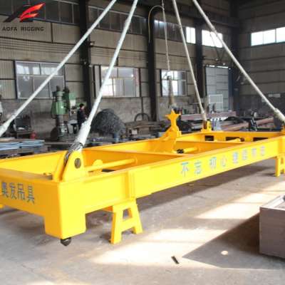 hot sale hydraulic automatic semi-auto mobile 40'20ft container lifting telescopic lift spreader beam